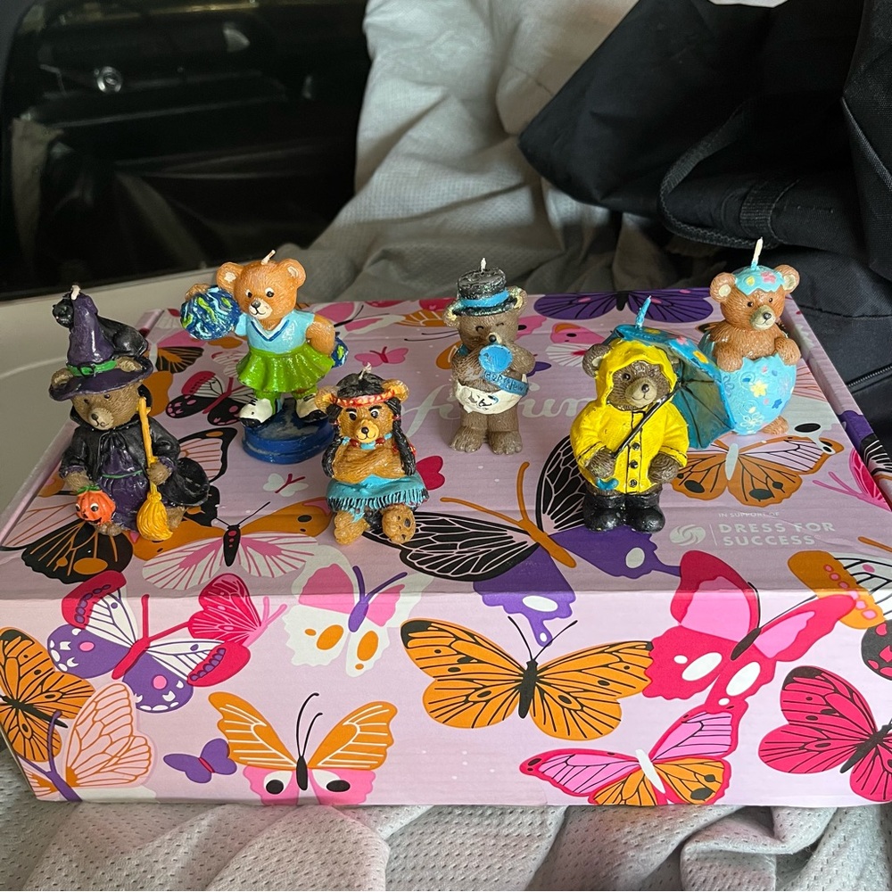 6 vintage Claire’s Bears candles from the 90s 1990s halloween easter